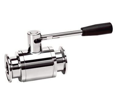 Clamp direct-way ball valve