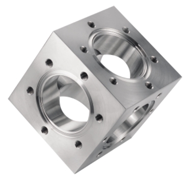 CF ultra vacuum square six-way flange