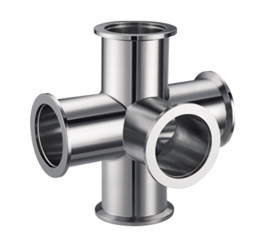 KF high vacuum quick-installed five-way fitting